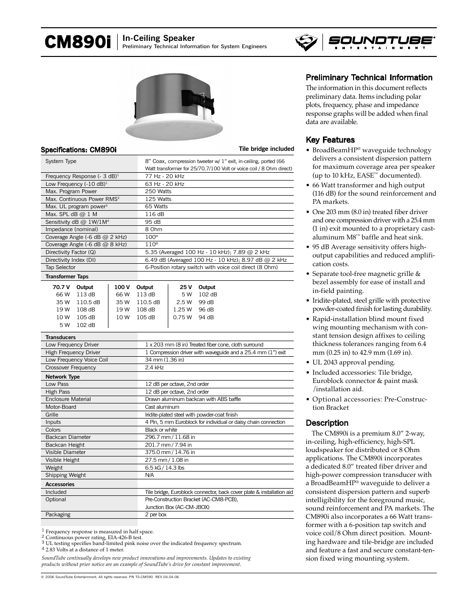 Phase Technology CM5890i User Manual | 4 pages