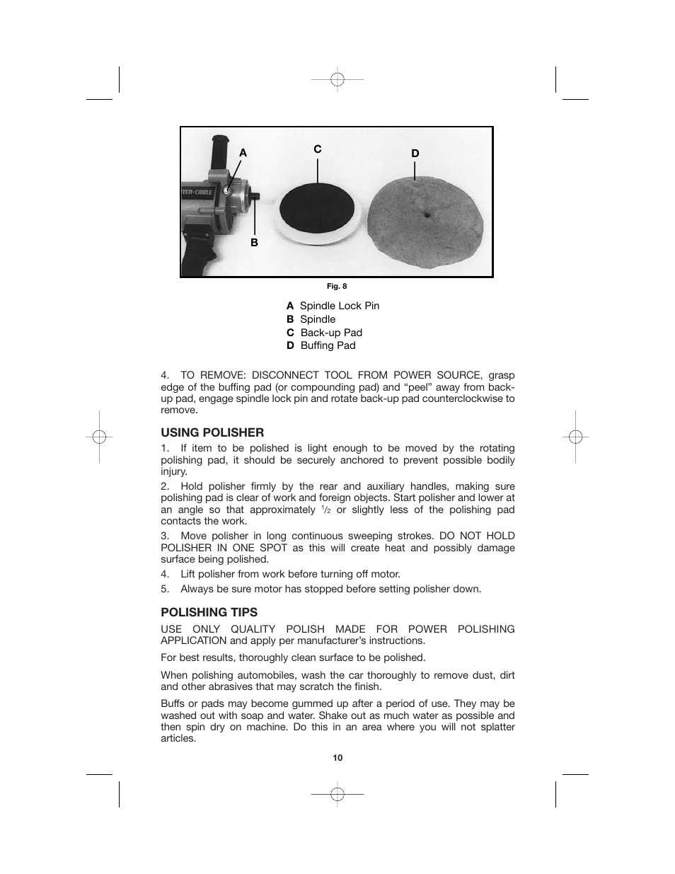 Porter-Cable 892459-0011 User Manual | Page 10 / 13