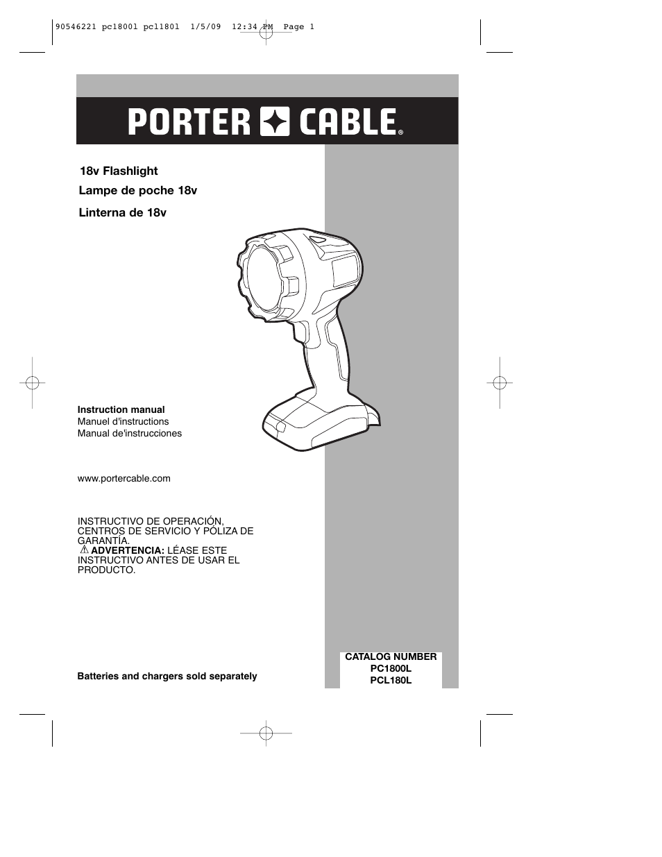 Porter-Cable PCL180L User Manual | 40 pages