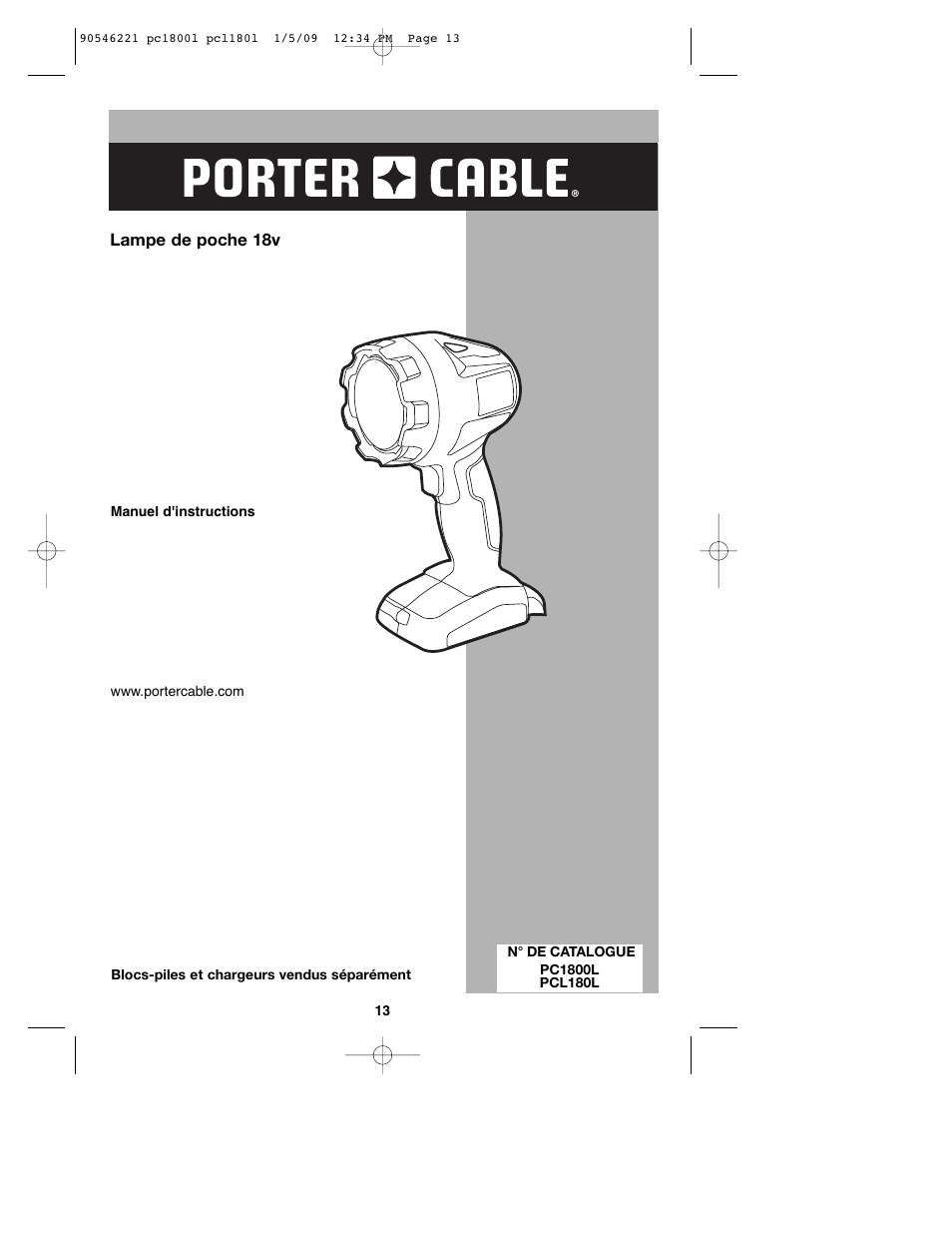 Porter-Cable PCL180L User Manual | Page 13 / 40