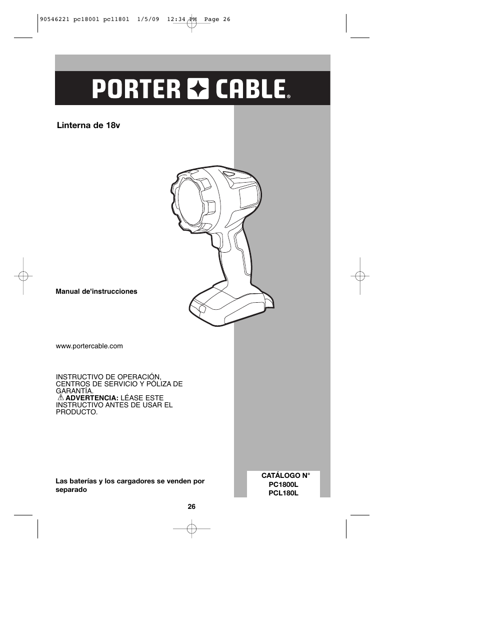 Porter-Cable PCL180L User Manual | Page 26 / 40