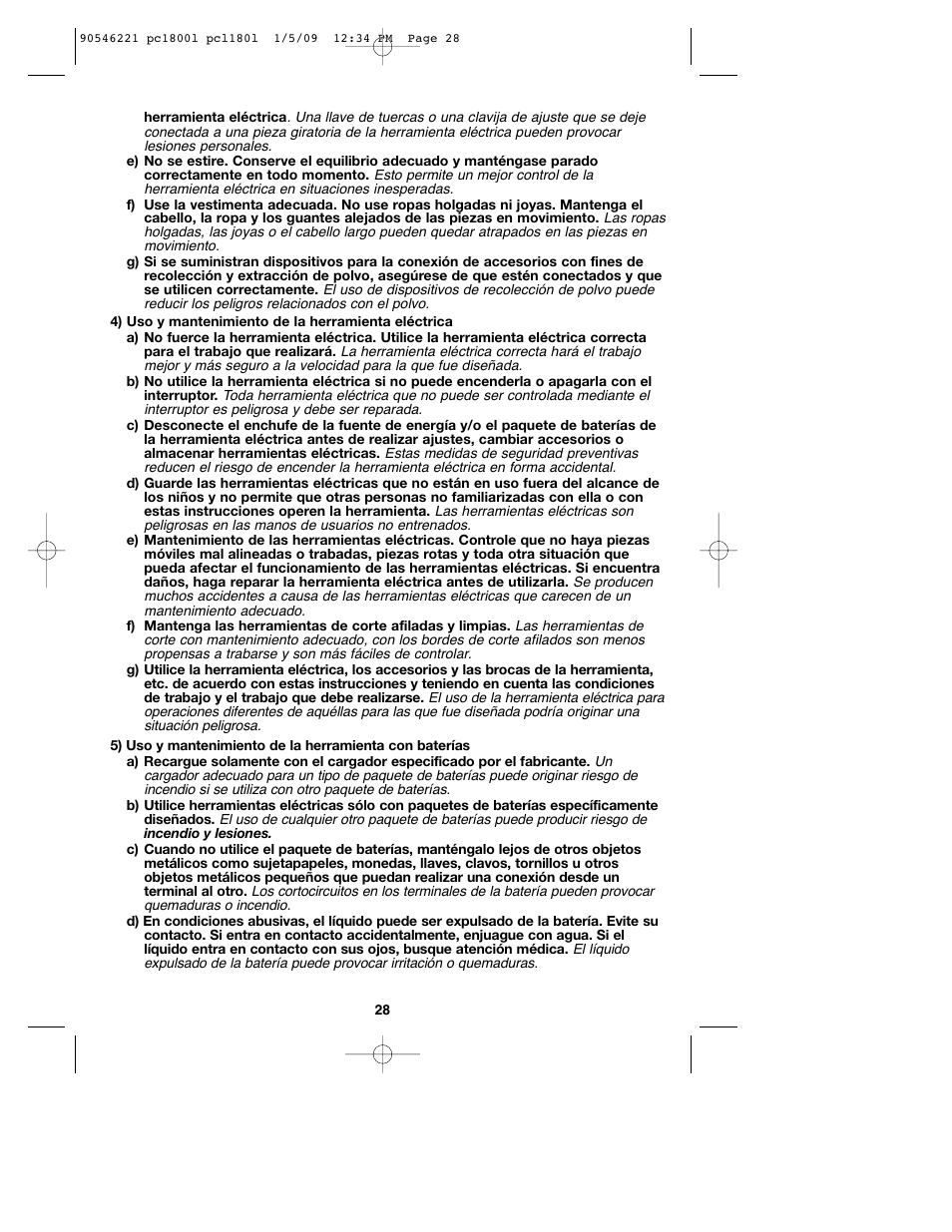 Porter-Cable PCL180L User Manual | Page 28 / 40