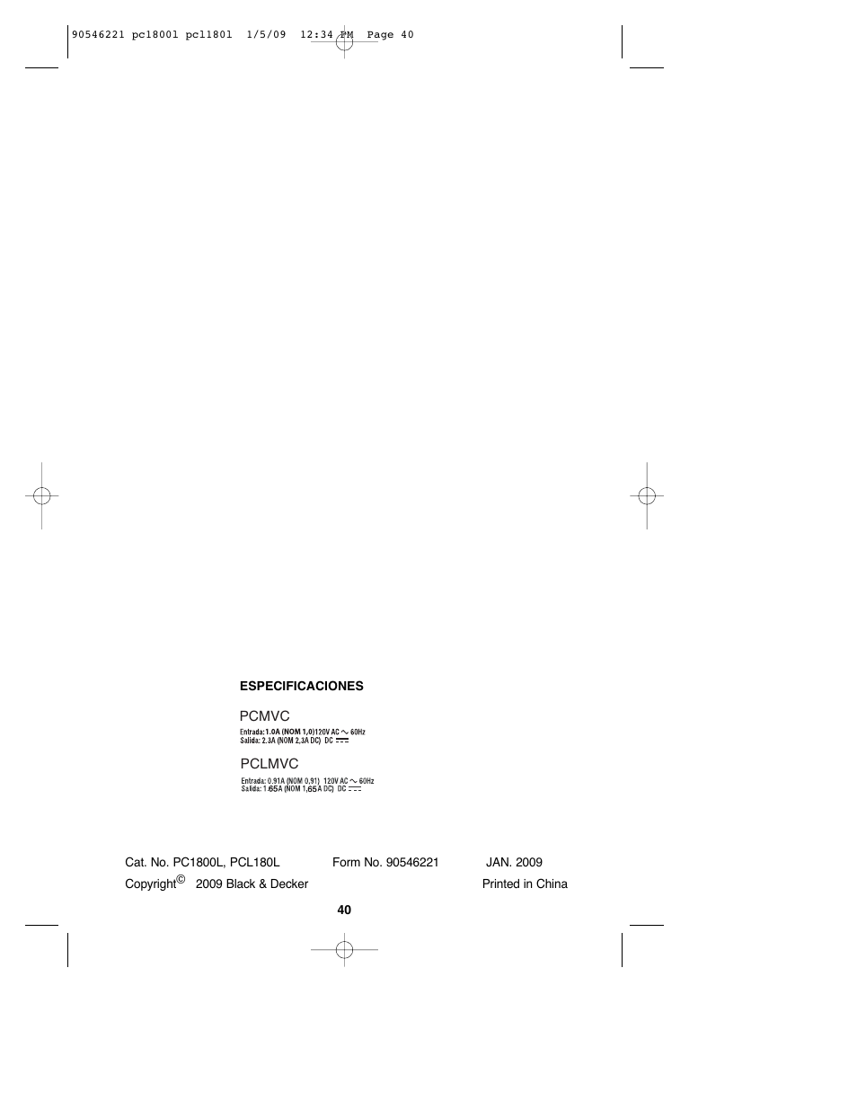 Porter-Cable PCL180L User Manual | Page 40 / 40