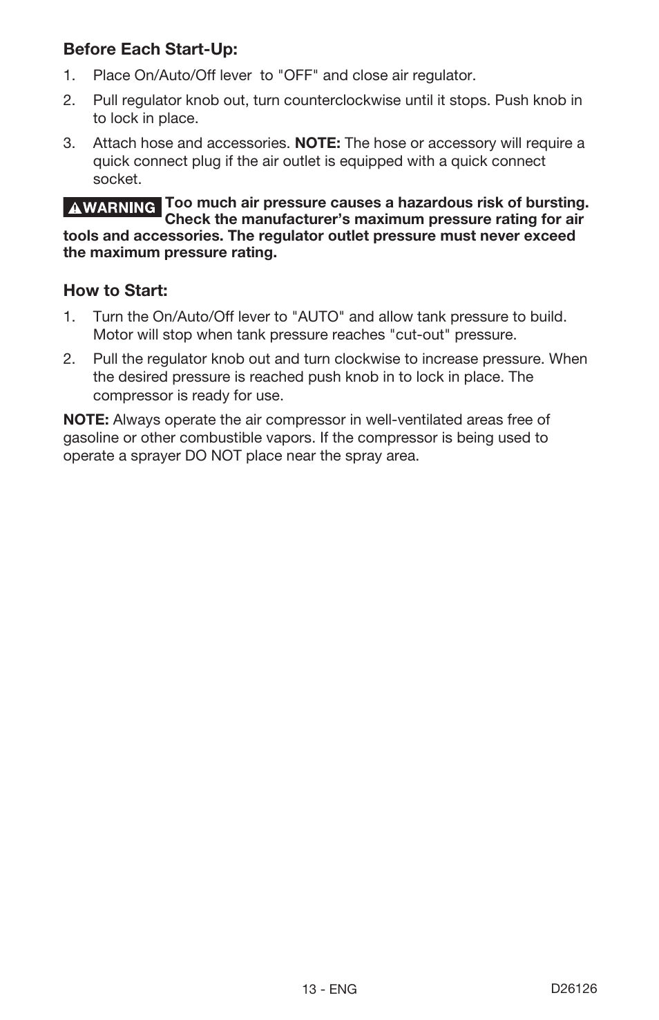 Porter-Cable D26126-024-0 User Manual | Page 13 / 18