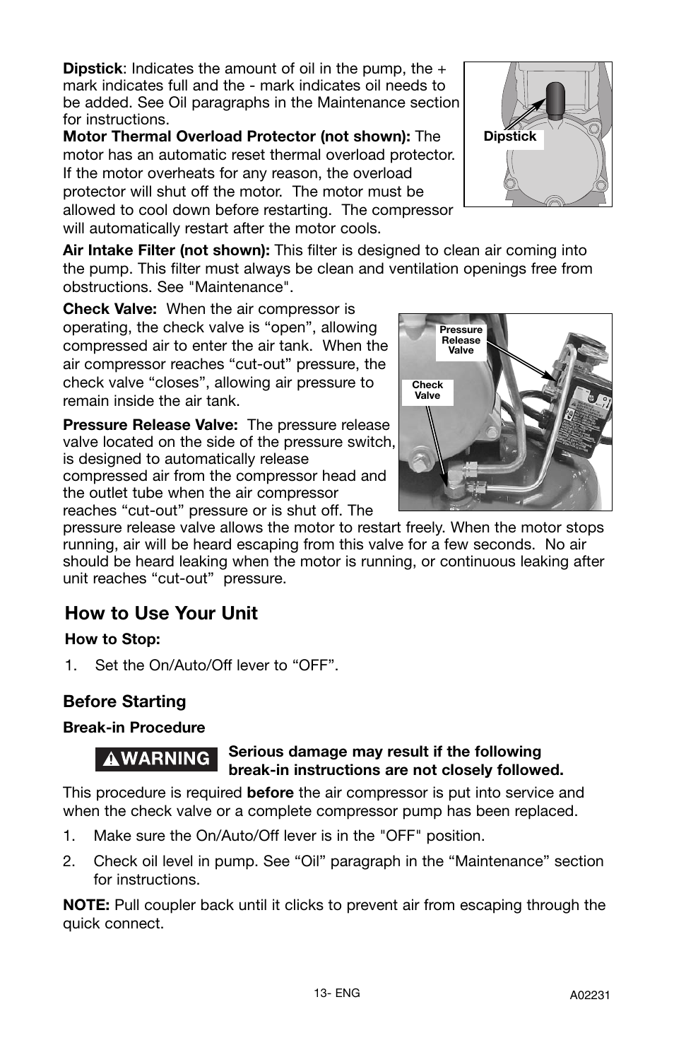 How to use your unit, Before starting | Porter-Cable CPLDC2540P User Manual | Page 13 / 24