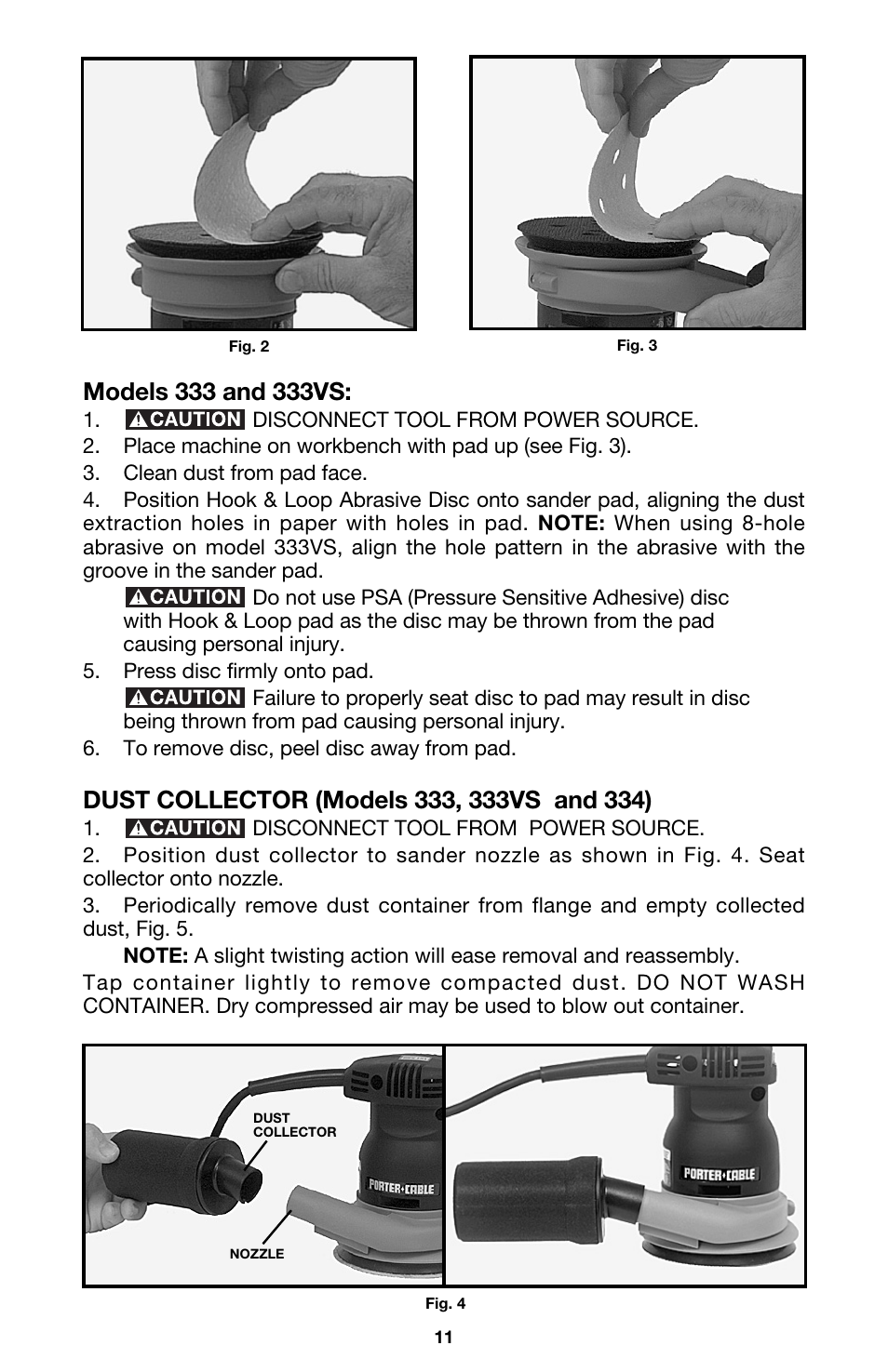 Porter-Cable QUICKSAND 332 User Manual | Page 11 / 17