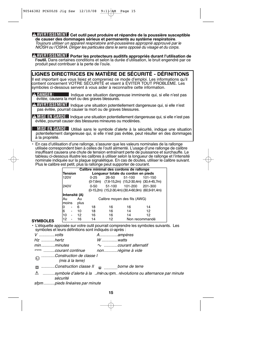 Porter-Cable 90546382 User Manual | Page 15 / 32