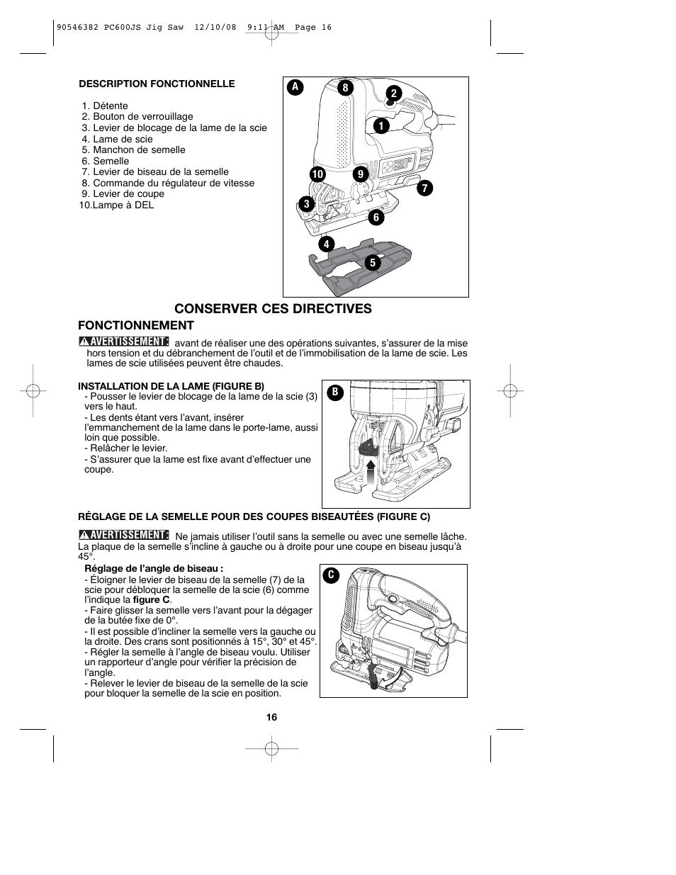 Porter-Cable 90546382 User Manual | Page 16 / 32