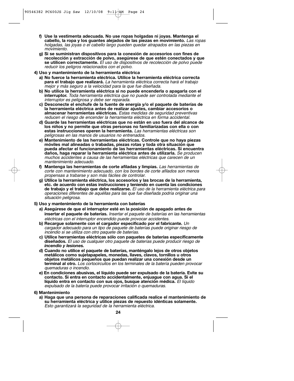 Porter-Cable 90546382 User Manual | Page 24 / 32