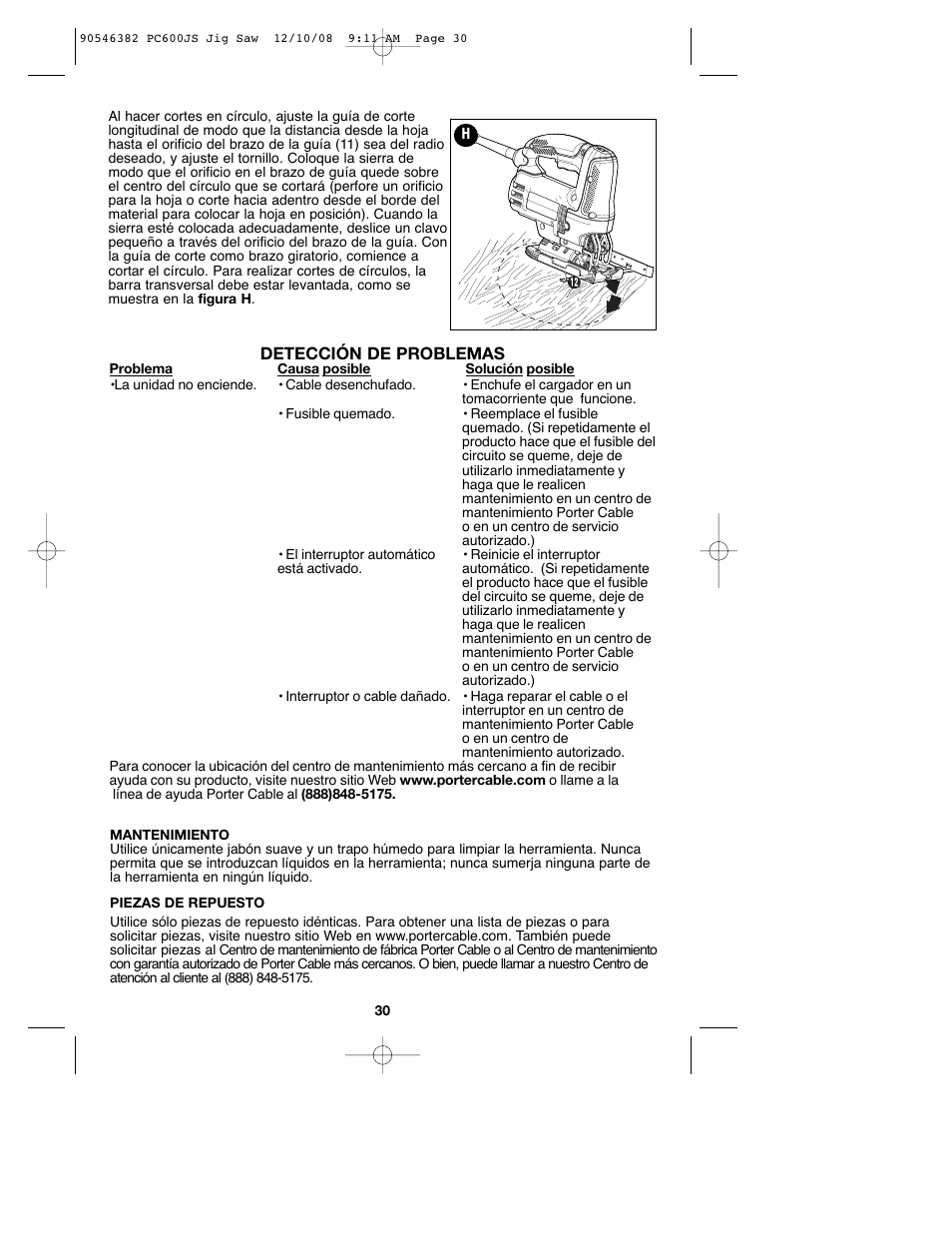 Porter-Cable 90546382 User Manual | Page 30 / 32