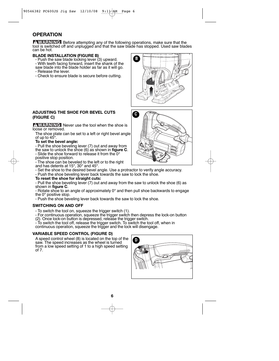 Porter-Cable 90546382 User Manual | Page 6 / 32