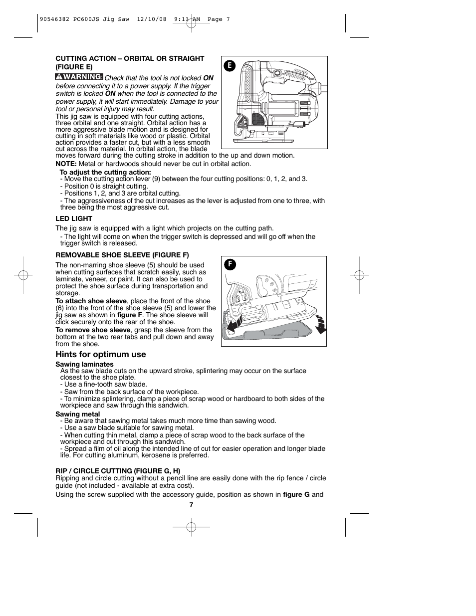 Porter-Cable 90546382 User Manual | Page 7 / 32