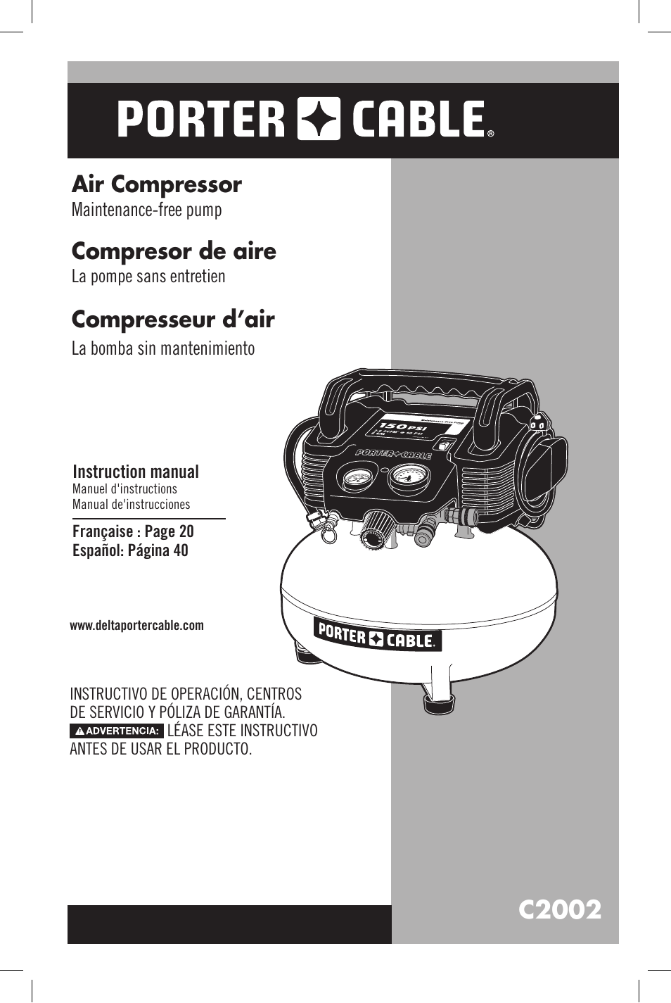 Porter-Cable N039112 User Manual | 64 pages