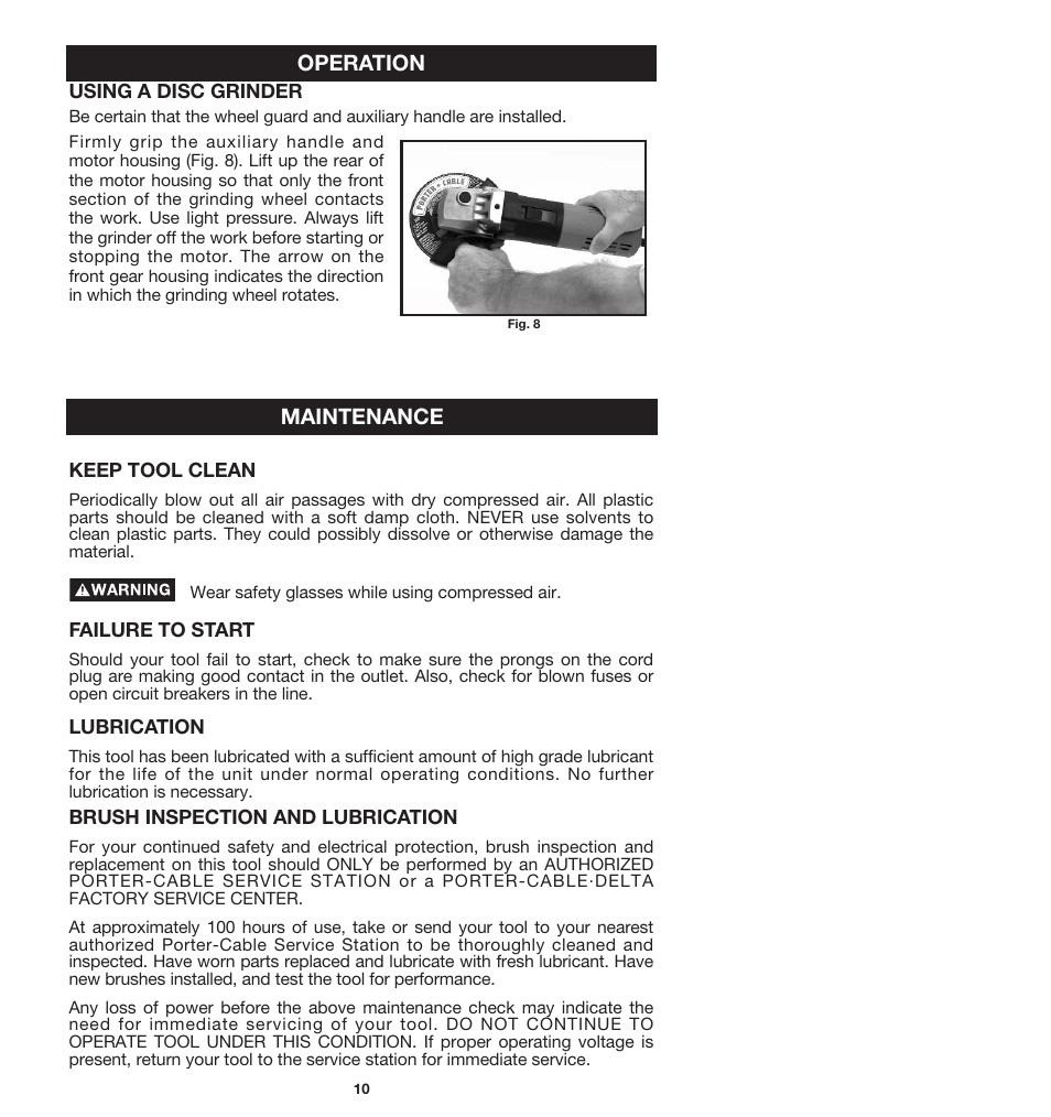 Porter-Cable 7412 User Manual | Page 10 / 13
