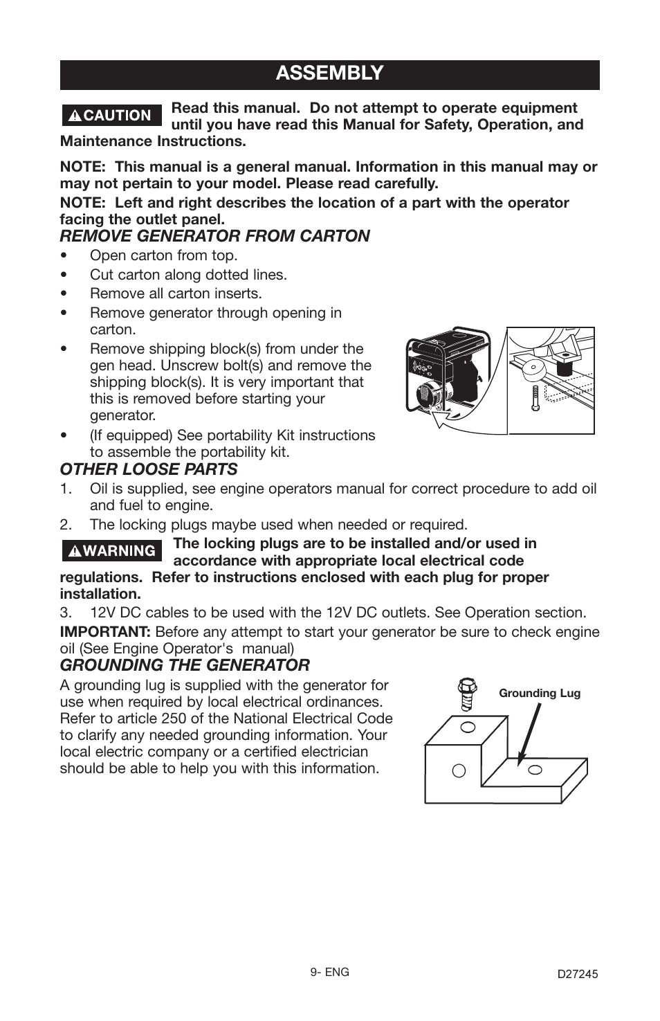 Assembly | Porter-Cable D27245-028-0 User Manual | Page 9 / 24