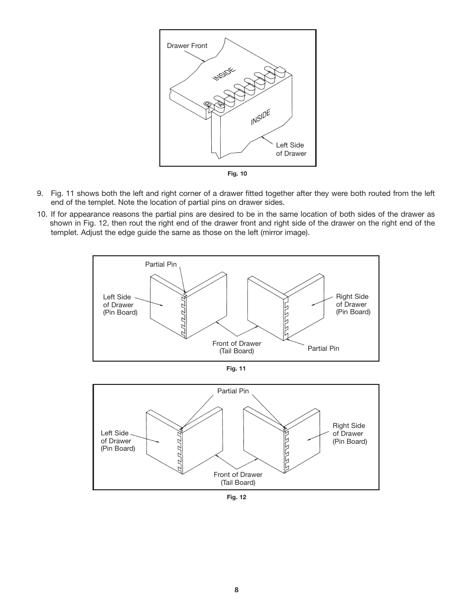 Porter-Cable Dovetail Fixture/Jig 4115 User Manual | Page 8 / 15