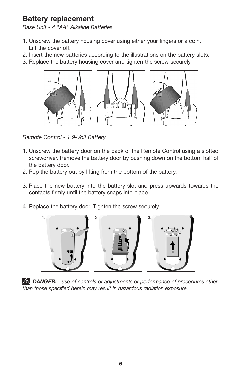 Battery replacement | Porter-Cable LR1100 User Manual | Page 6 / 13