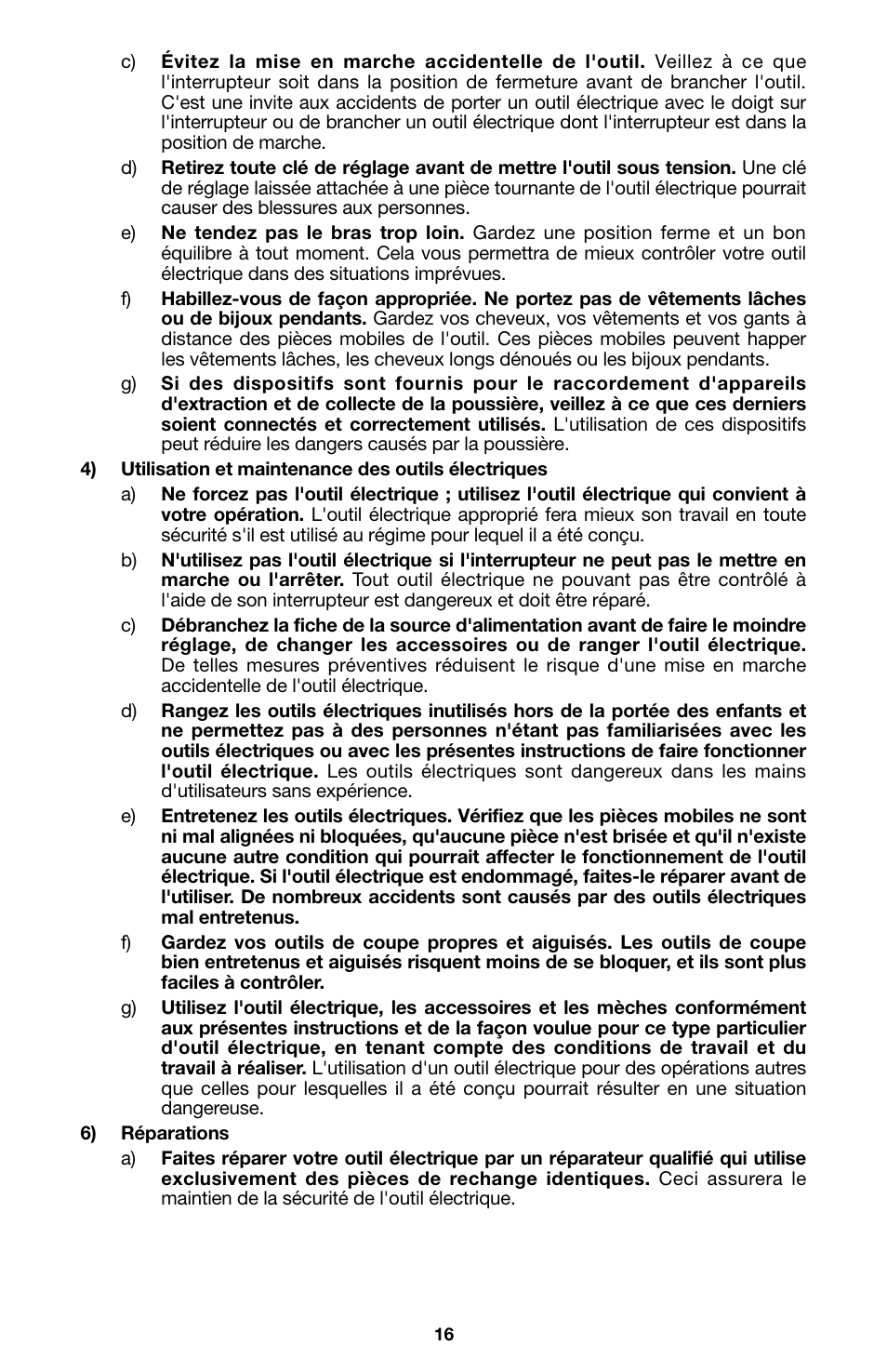 Porter-Cable 6605 User Manual | Page 16 / 36