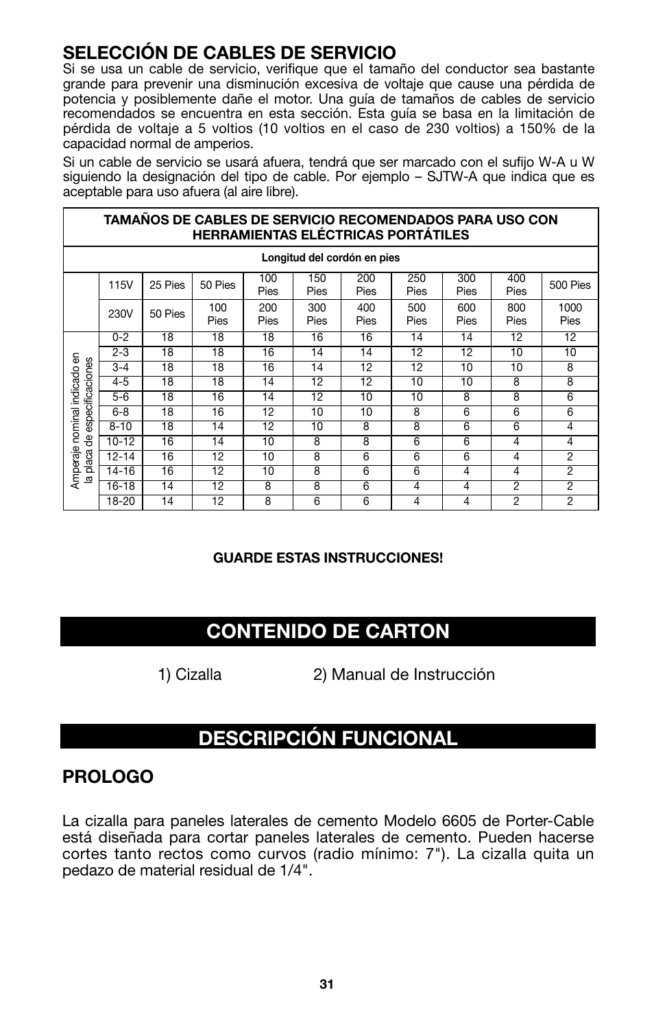 Porter-Cable 6605 User Manual | Page 31 / 36