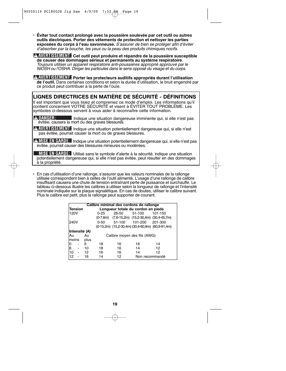 Porter-Cable PC1800JS User Manual | Page 19 / 44