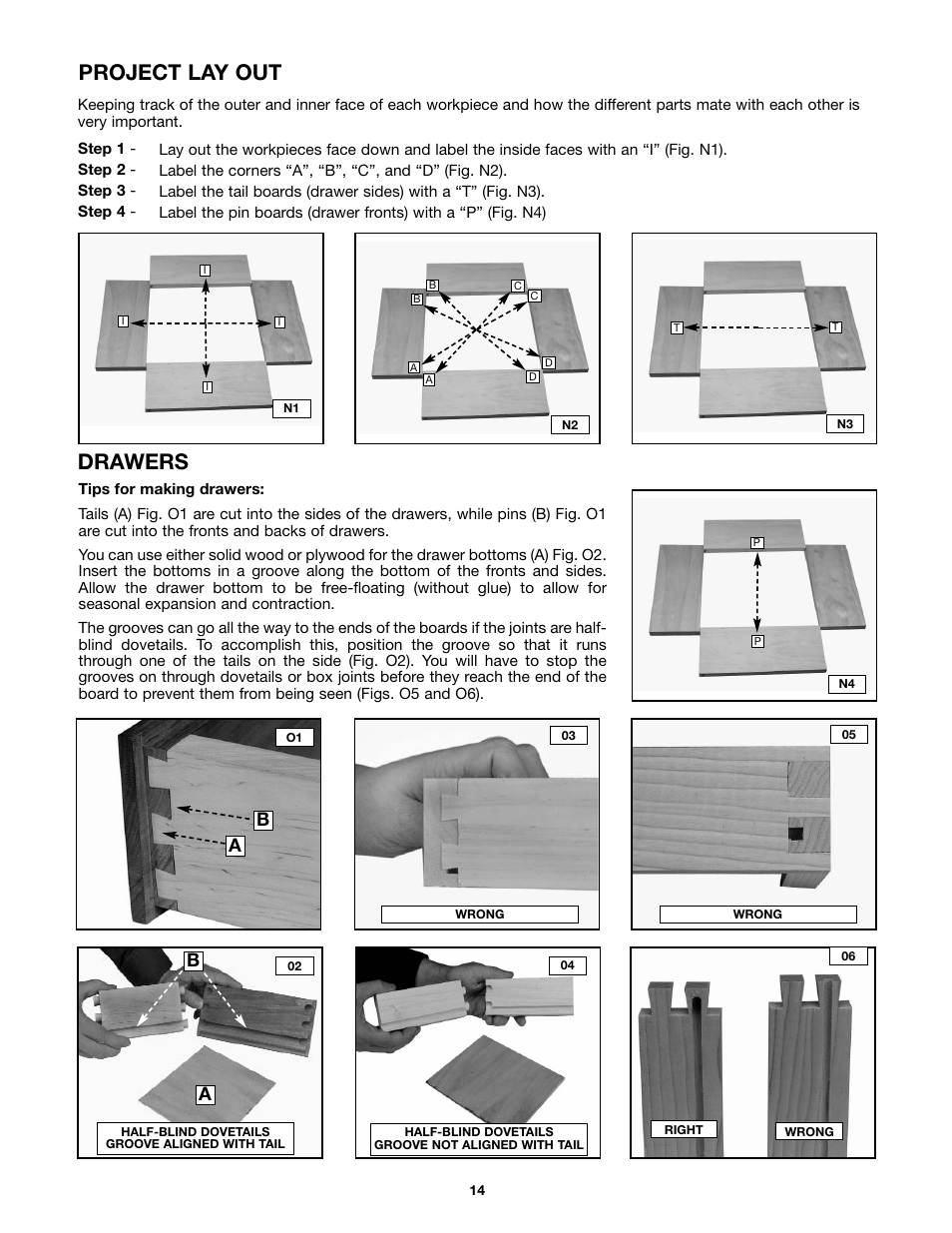 Drawers project lay out | Porter-Cable 4210 User Manual | Page 14 / 27