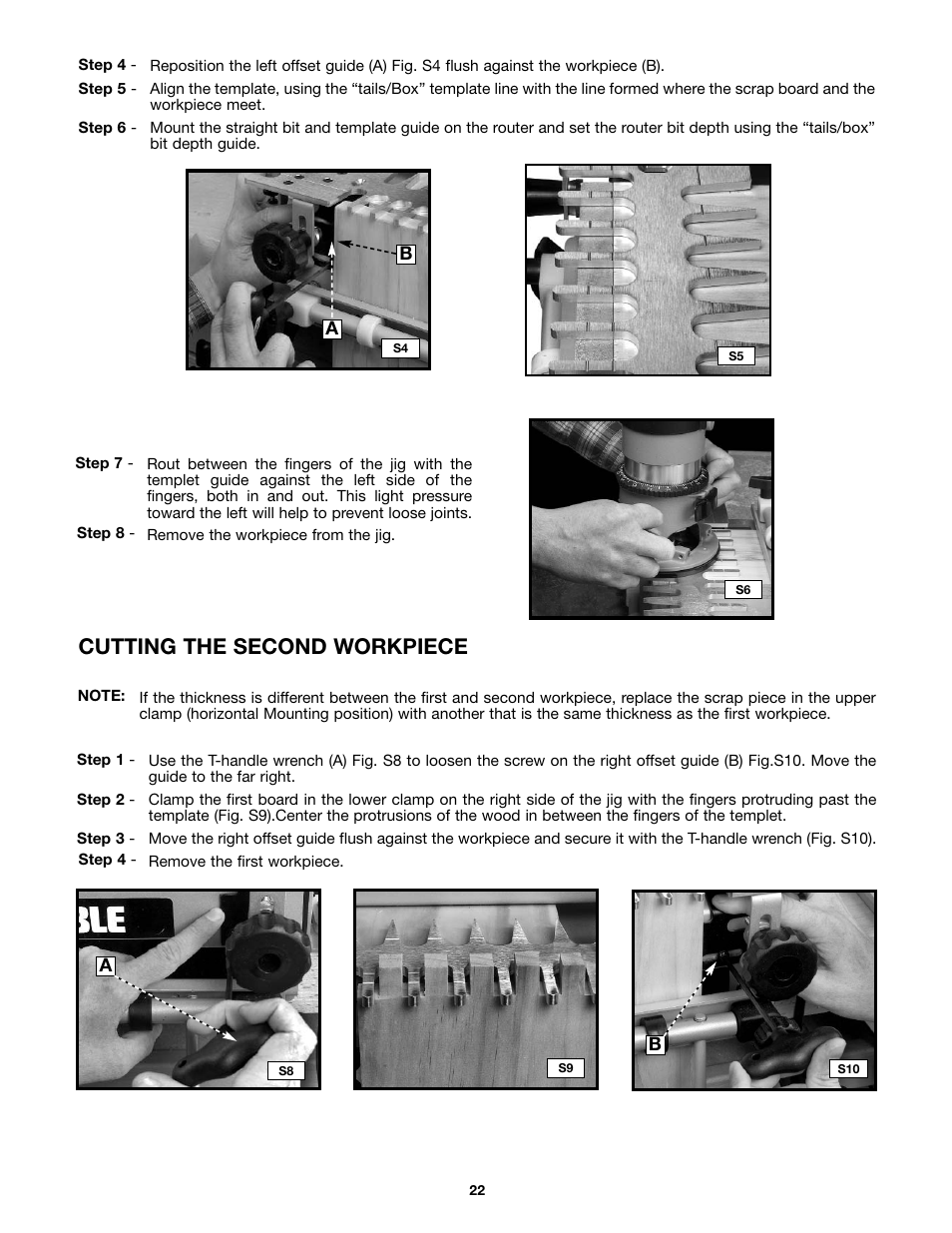 Cutting the second workpiece | Porter-Cable 4210 User Manual | Page 22 / 27