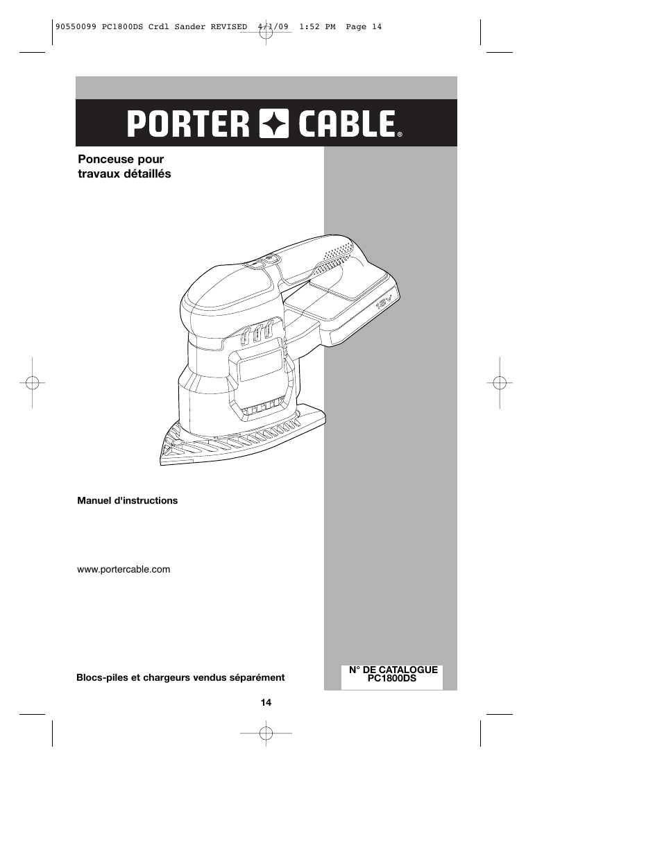 Porter-Cable 90550099 User Manual | Page 14 / 44