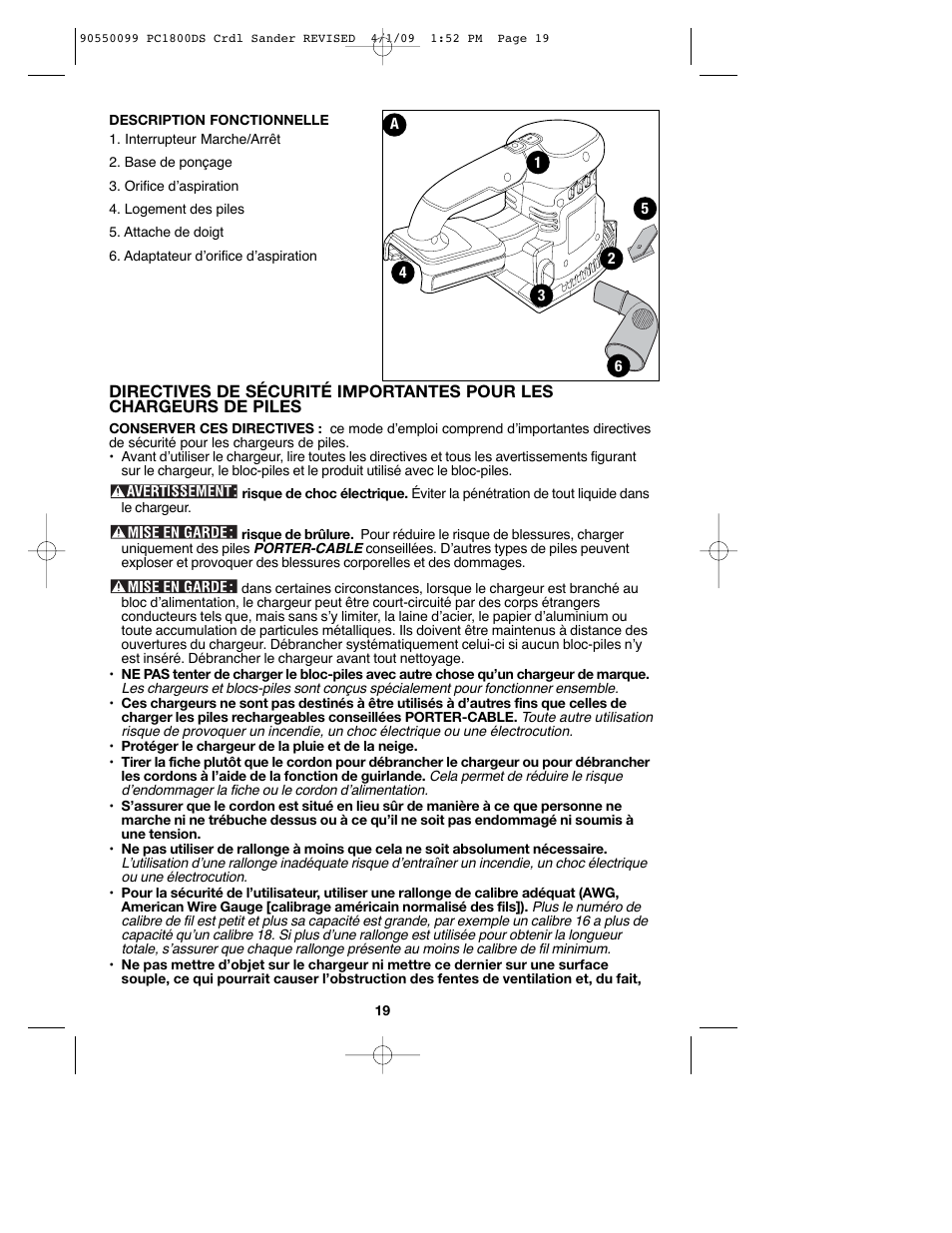 Porter-Cable 90550099 User Manual | Page 19 / 44