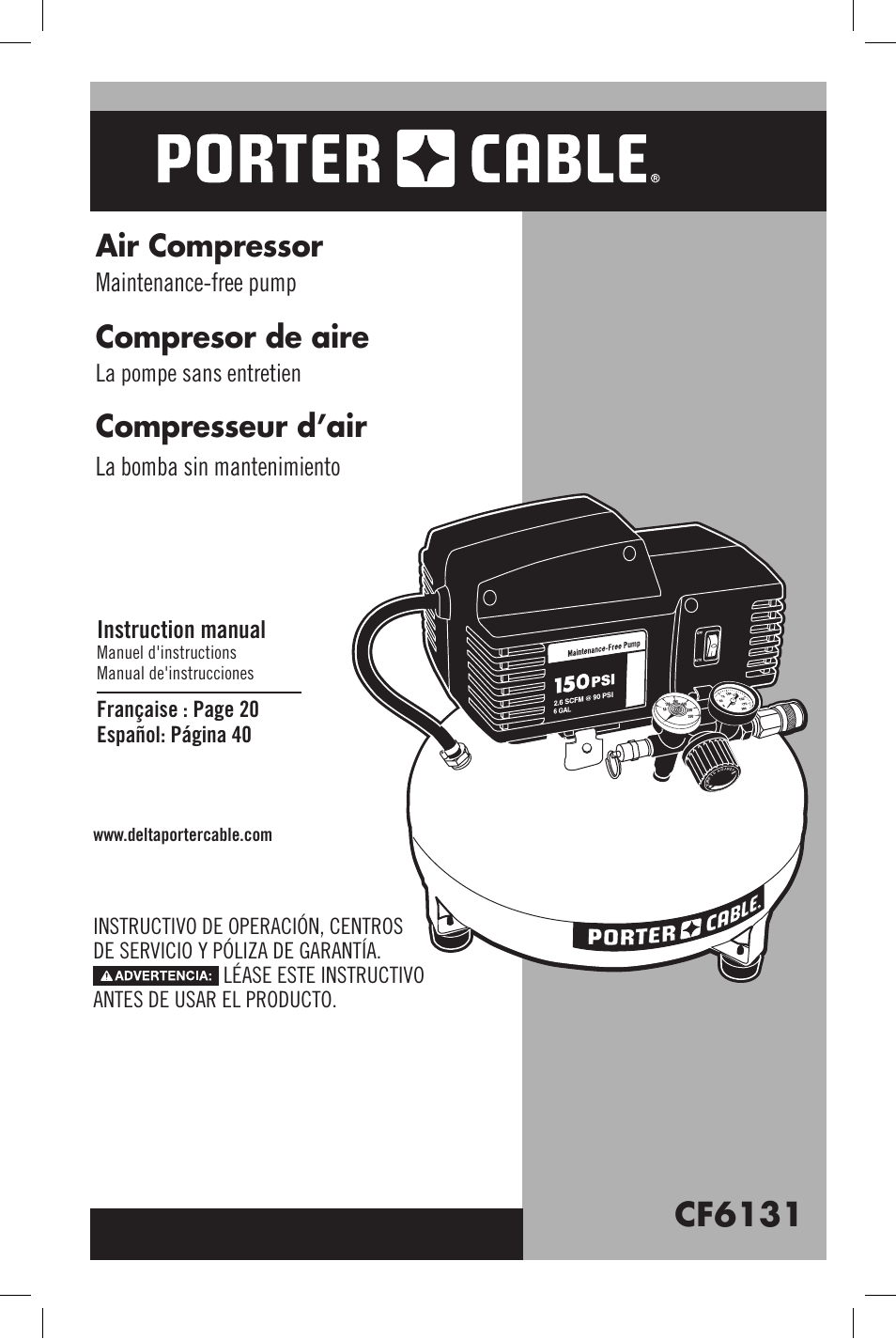 Porter-Cable CF6131 User Manual | 64 pages