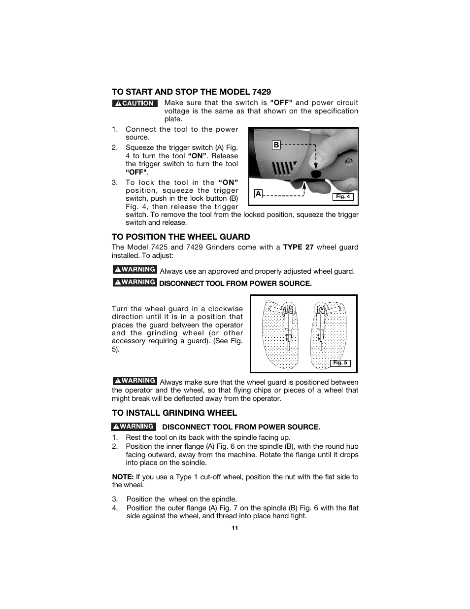 Porter-Cable 7425 User Manual | Page 11 / 44