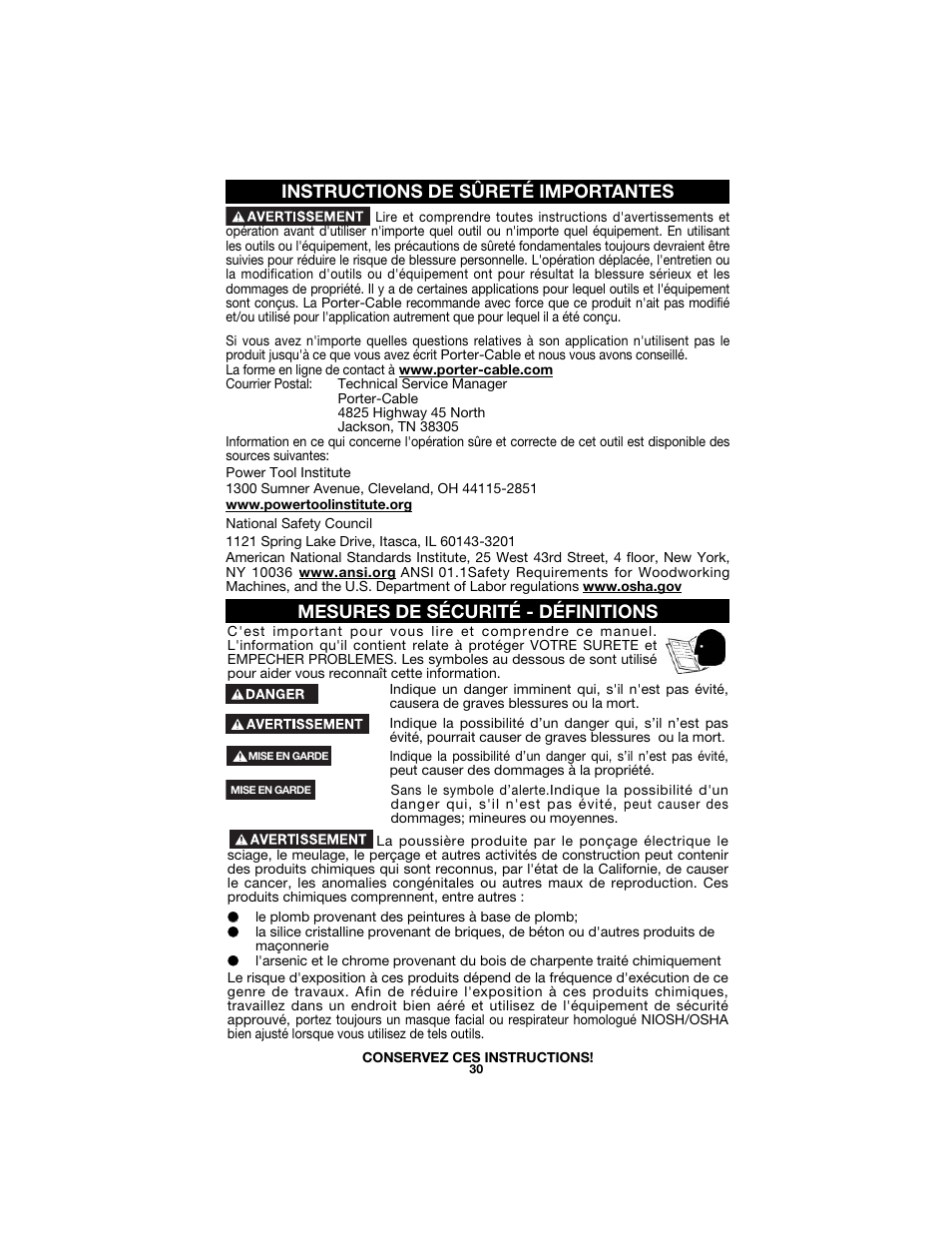 Porter-Cable 7425 User Manual | Page 30 / 44