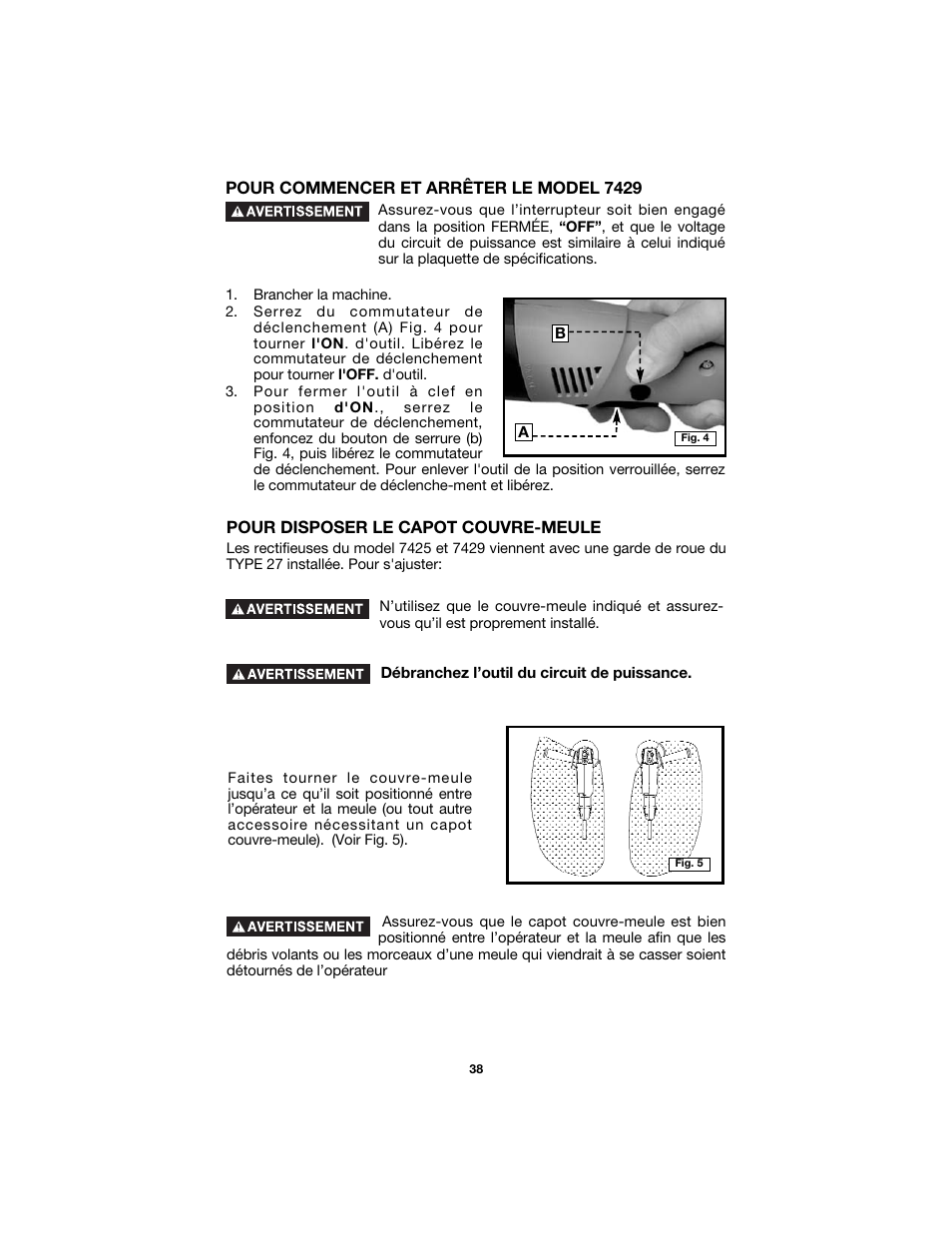 Porter-Cable 7425 User Manual | Page 38 / 44