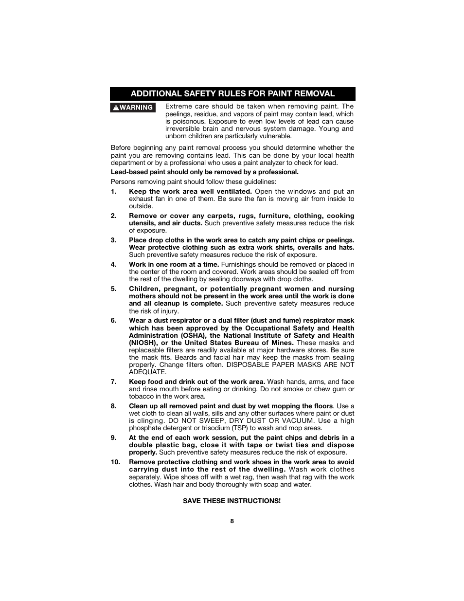 Porter-Cable 7425 User Manual | Page 8 / 44