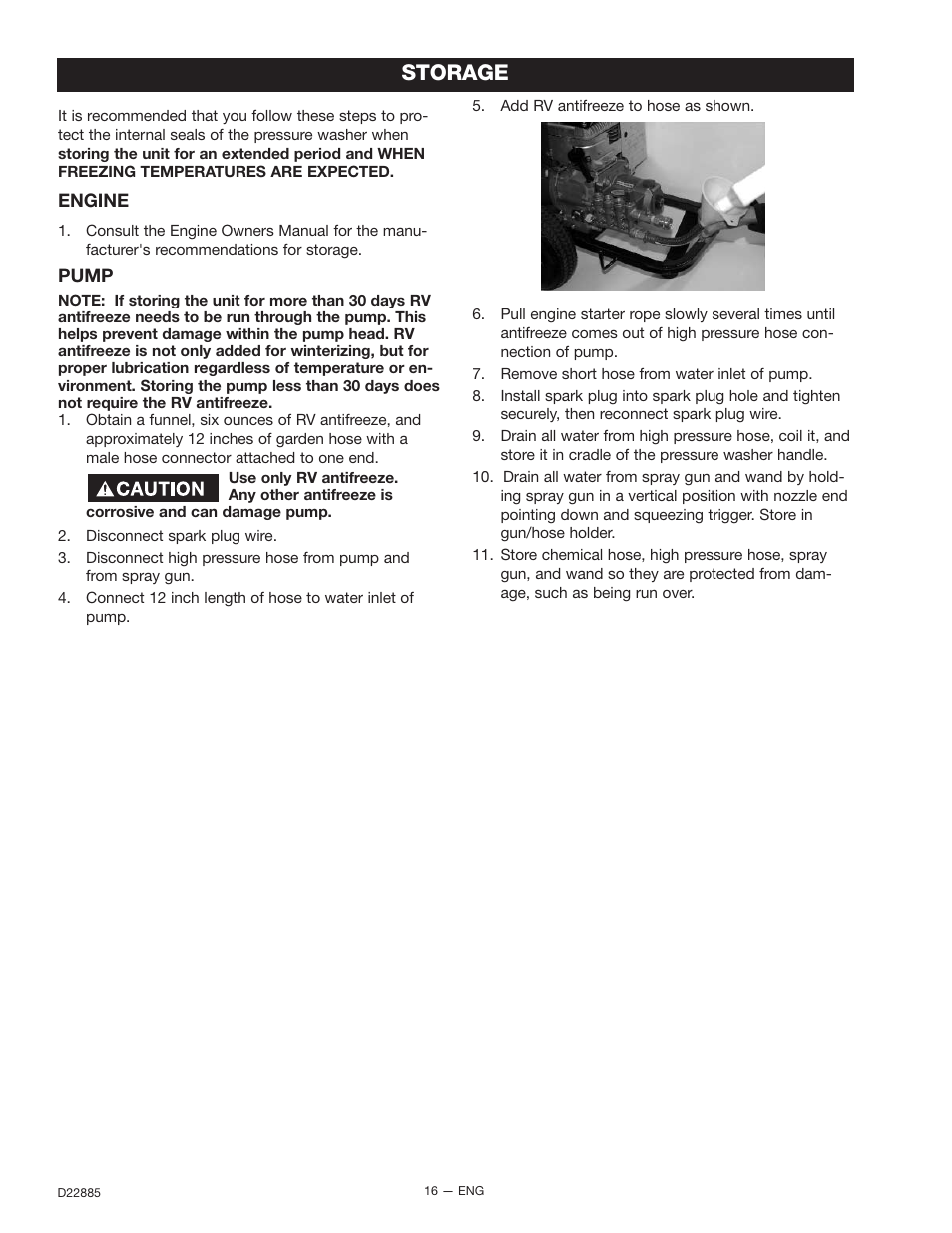 Storage | Porter-Cable PCH2425 User Manual | Page 16 / 20