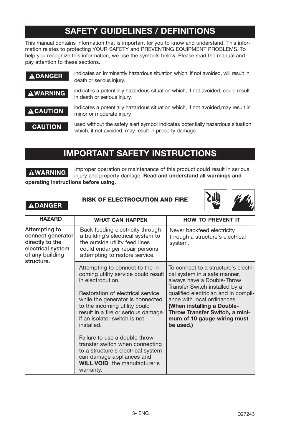 Porter-Cable D27243-028-0 User Manual | Page 3 / 22