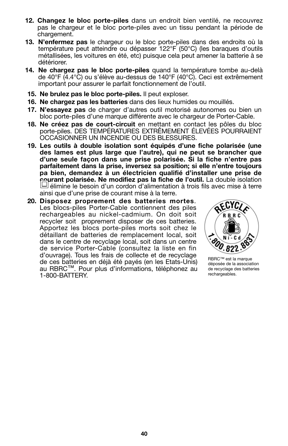 Porter-Cable 8823 User Manual | Page 40 / 52