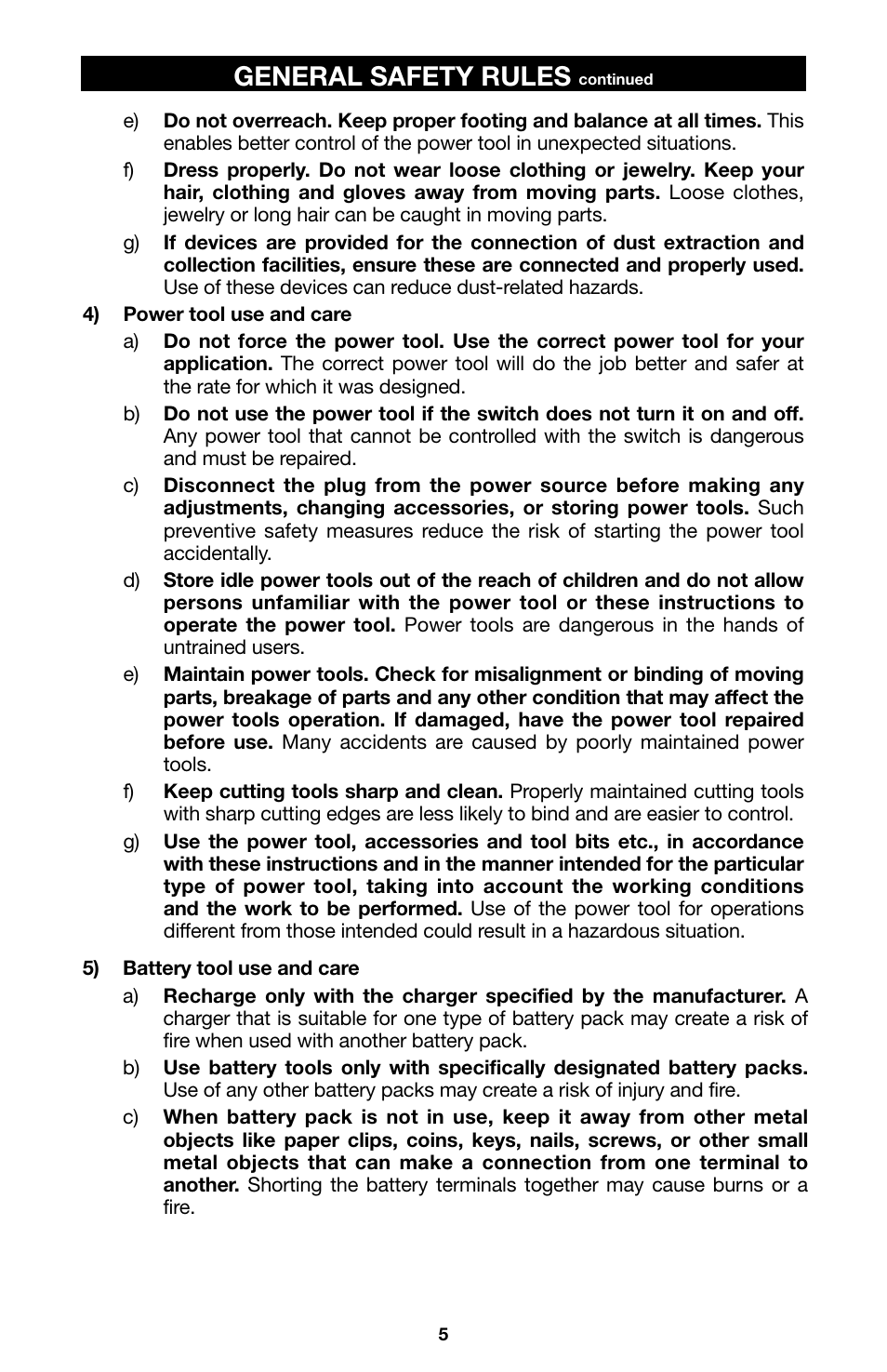 General safety rules | Porter-Cable 8823 User Manual | Page 5 / 52