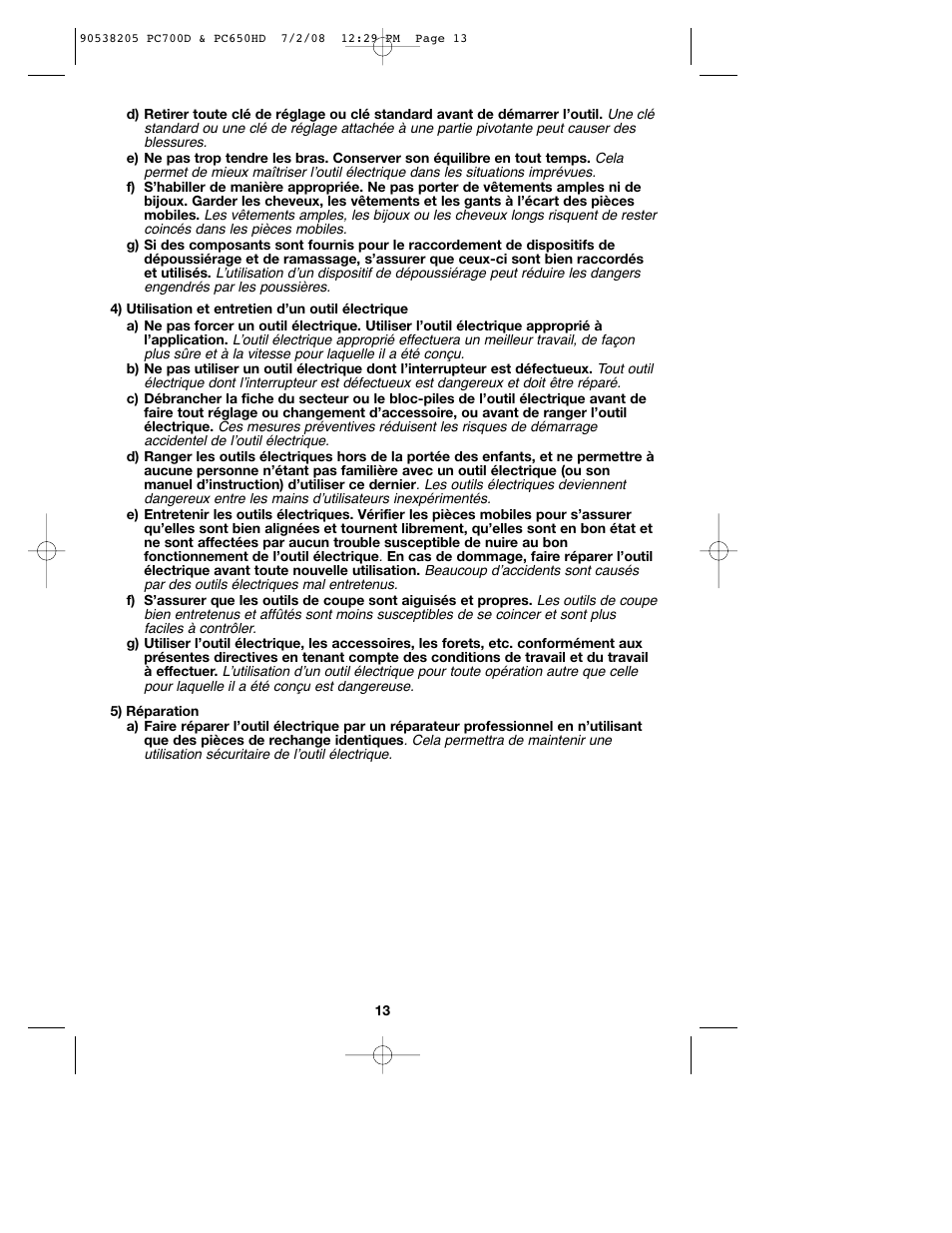 Porter-Cable PC650HD User Manual | Page 13 / 32