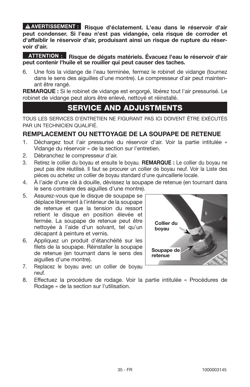 Service and adjustments | Porter-Cable 1000003145 User Manual | Page 35 / 64