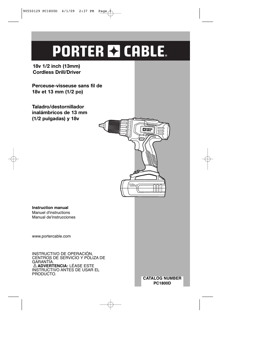 Porter-Cable 8101214 User Manual | 44 pages