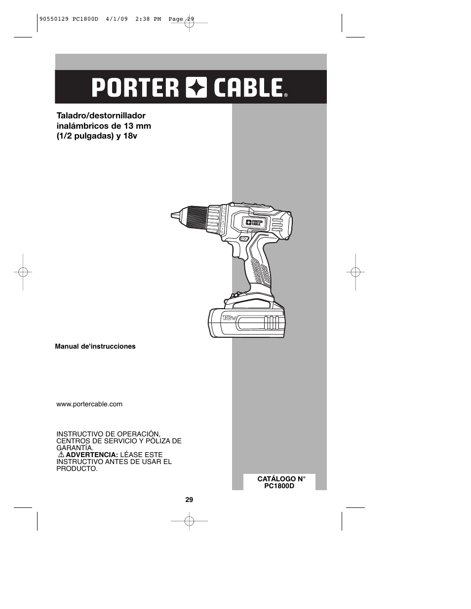 Porter-Cable 8101214 User Manual | Page 29 / 44