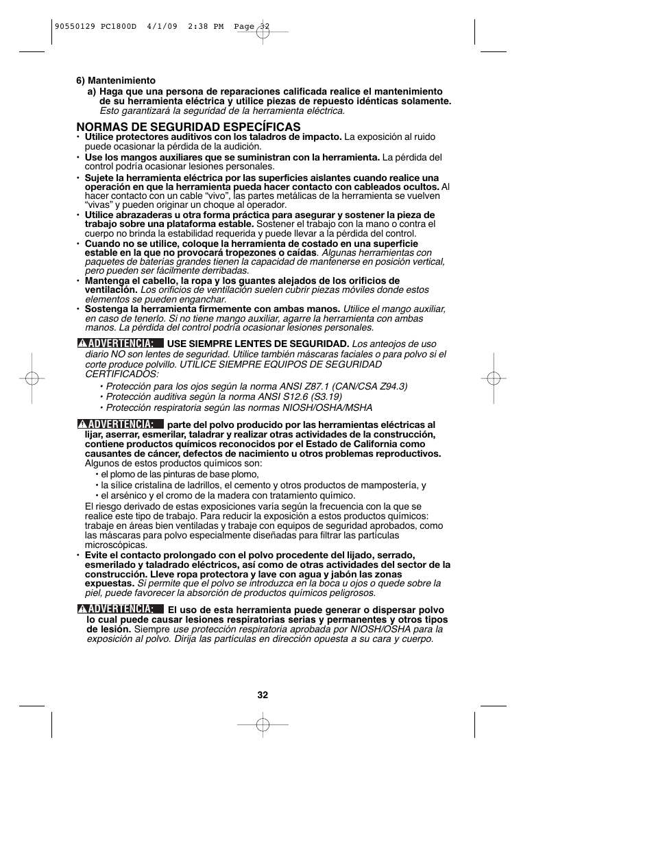 Porter-Cable 8101214 User Manual | Page 32 / 44