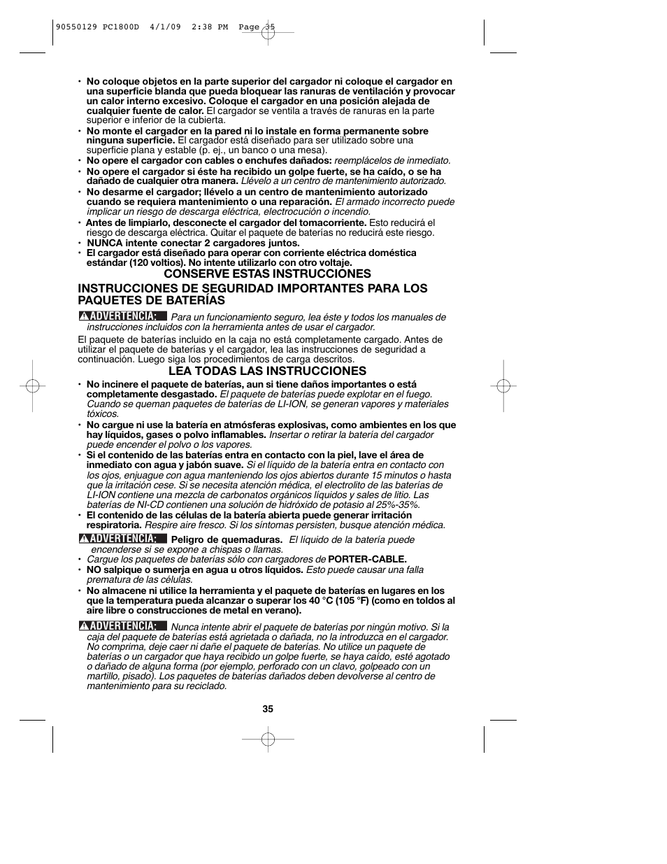 Porter-Cable 8101214 User Manual | Page 35 / 44