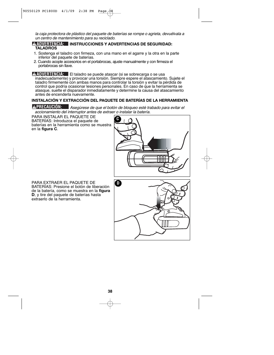 Porter-Cable 8101214 User Manual | Page 38 / 44