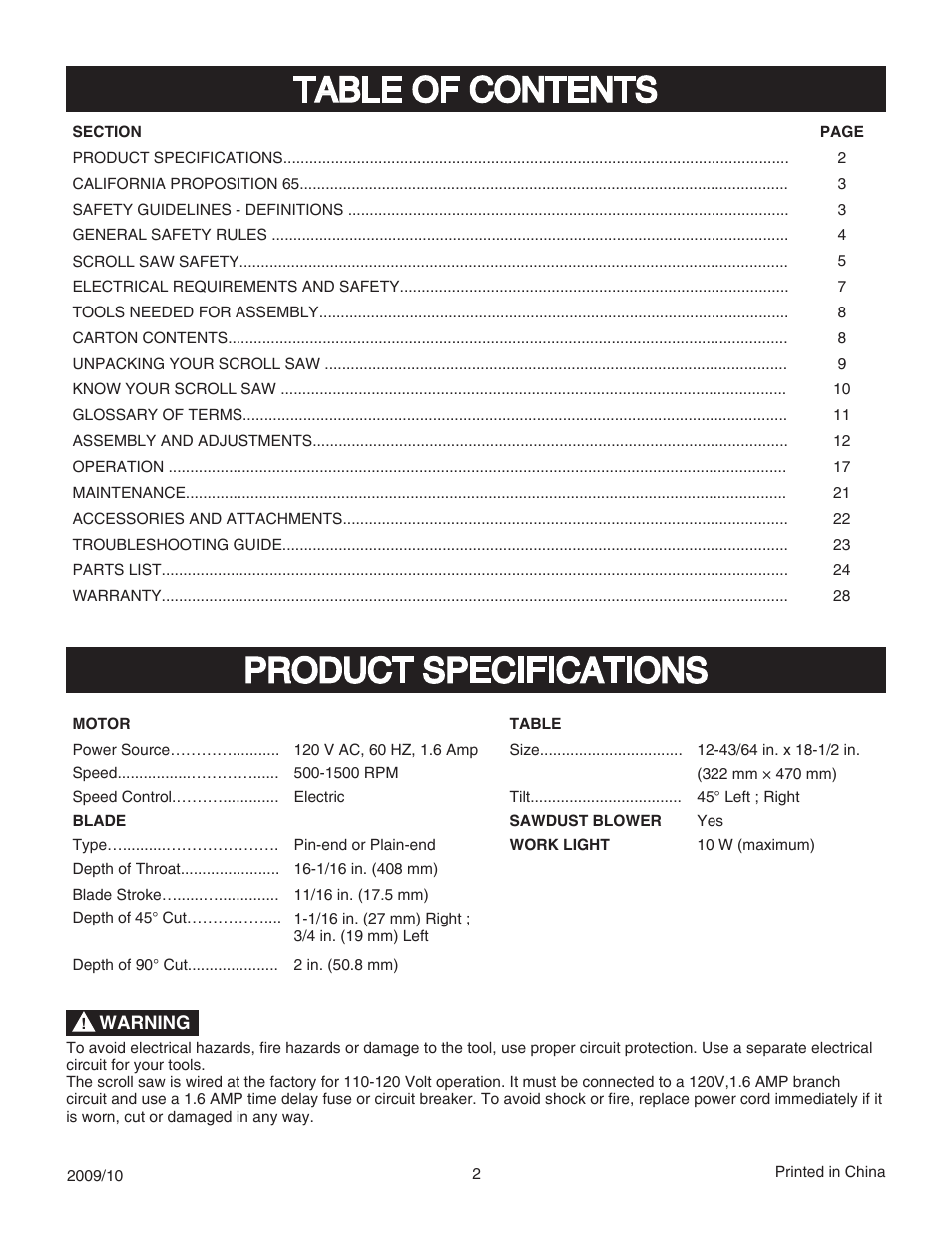 Porter-Cable PCB370SS User Manual | Page 2 / 28