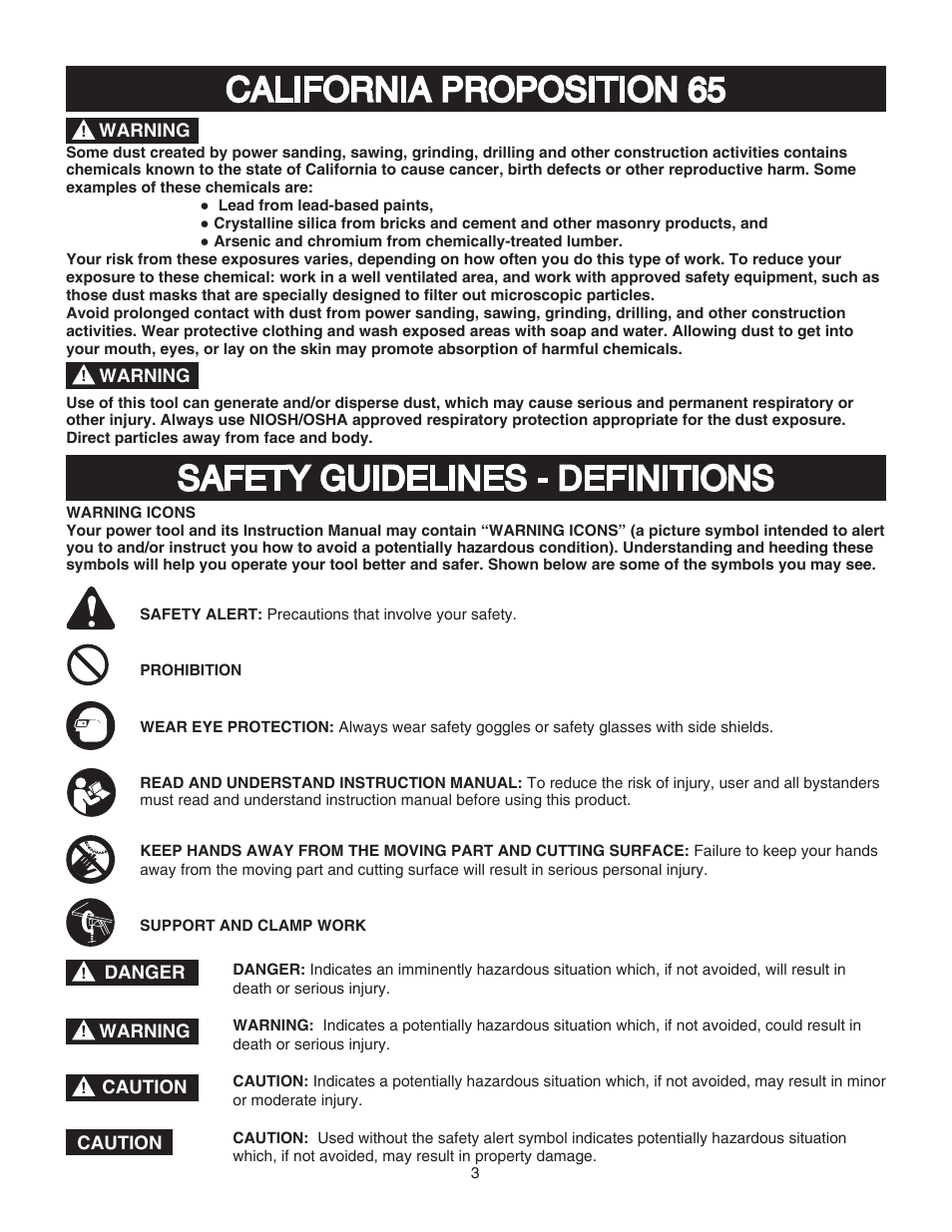 Porter-Cable PCB370SS User Manual | Page 3 / 28