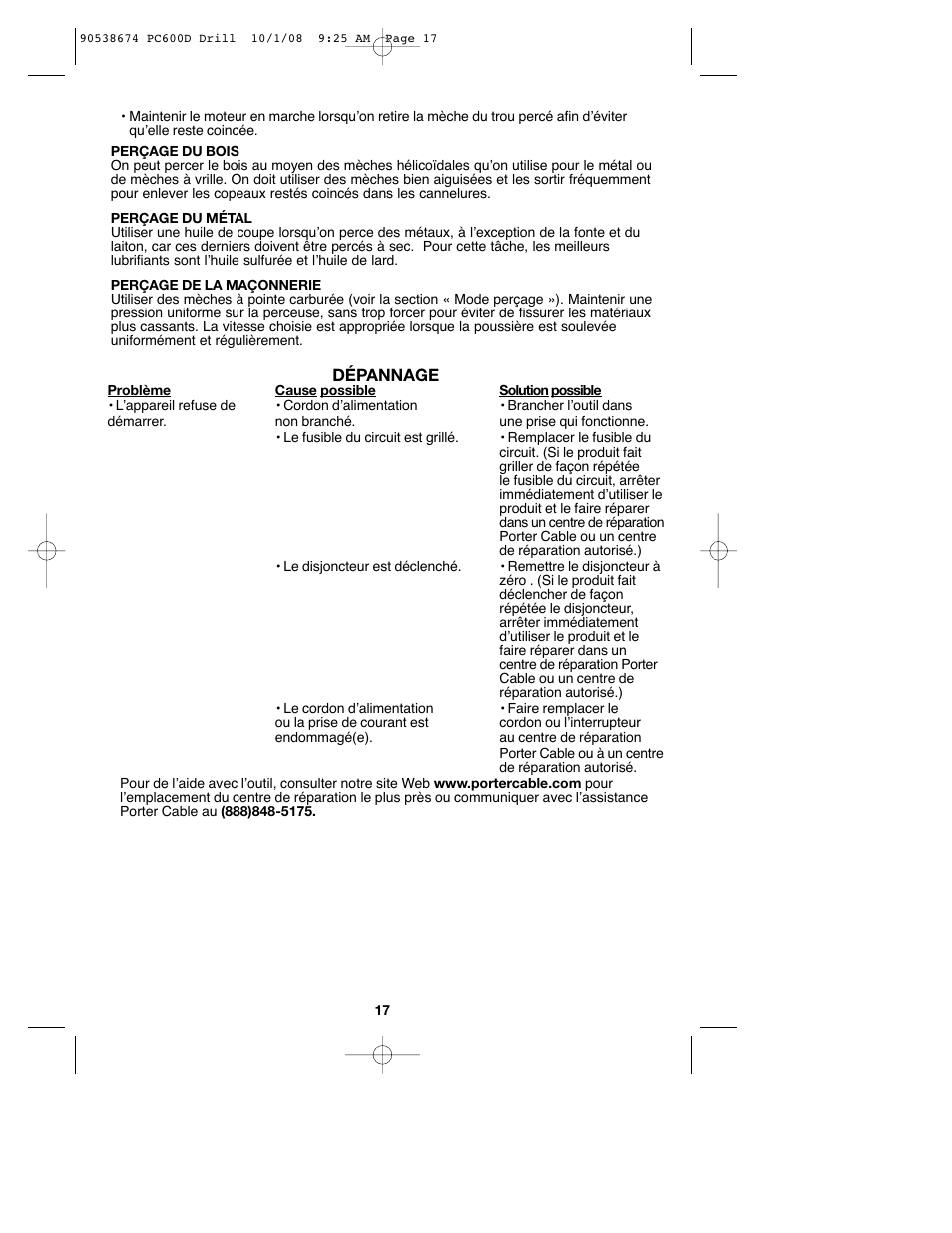 Porter-Cable PC600D User Manual | Page 17 / 32