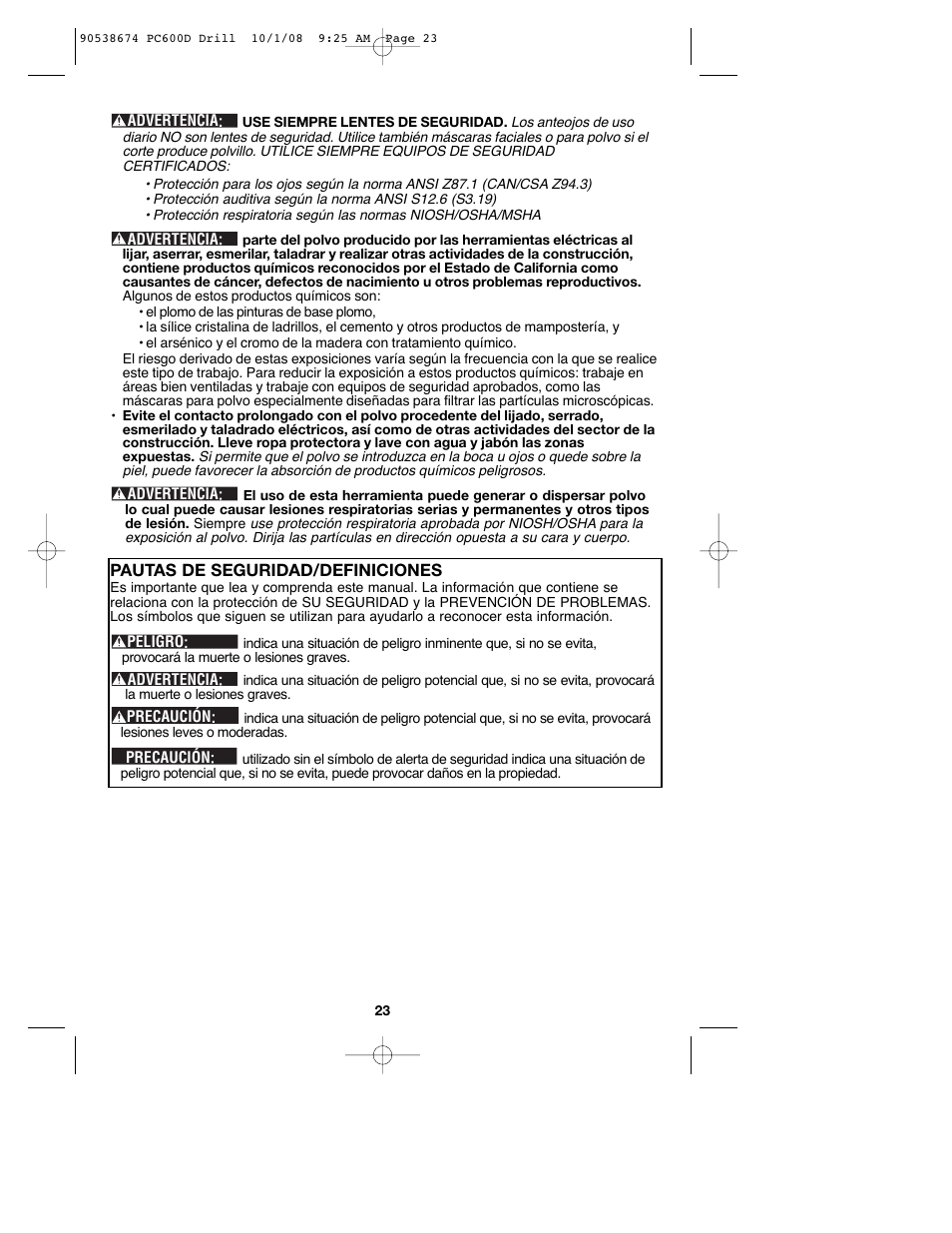 Porter-Cable PC600D User Manual | Page 23 / 32