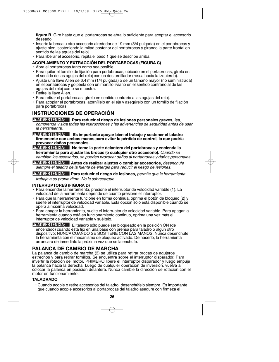 Porter-Cable PC600D User Manual | Page 26 / 32