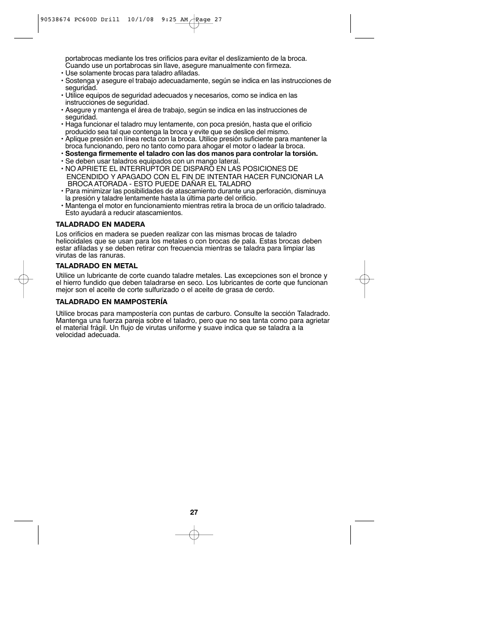 Porter-Cable PC600D User Manual | Page 27 / 32